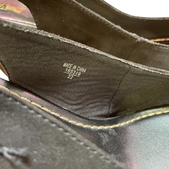 BRASH NWT Black Open-Toe Slingback Wedge Heel Shoes Size 11 - Picture 8 of 15